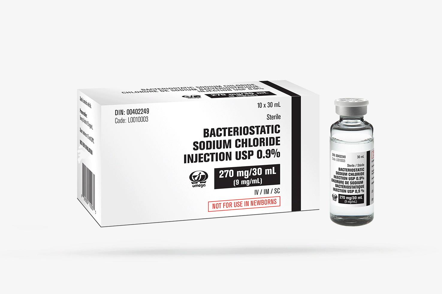 Bacteriostatic Sodium Chloride 0.9% | USP injection saline | DOMREX Bacteriostatic Sodium Chloride 0.9% | USP injection saline | DOMREX